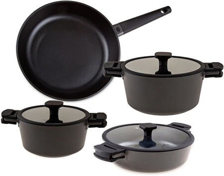 Jumbo Black Cook 7 Parça Döküm Tencere Seti