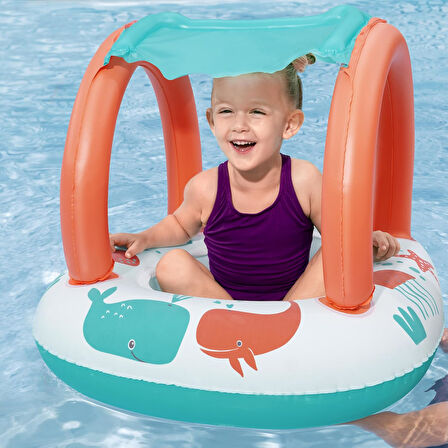 Bestway Gölgeli Konfor Peluş Bebek Teknesi 33 X 26 İnç Veya 84 X 67 Cm