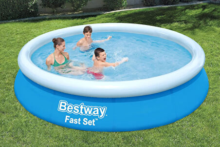 Bestway Fast Set Yüzme Havuzu, Çocuklar Ve Yetişkinler Için Aile Çocuk Havuzu; 5377L, 3,66 M X 76 Cm
