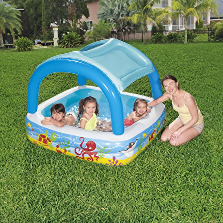 Bestway Gölgelikli Oyun Havuzu 1.40M X 1.40M X 1.14M