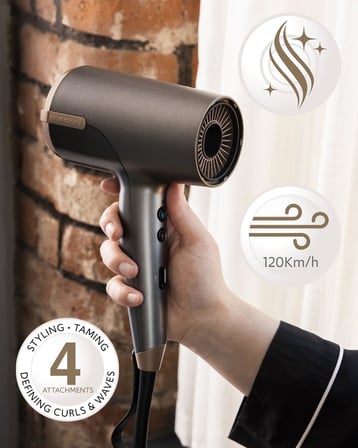 Remington İyonik Saç Kurutma Makinesi [120 Km/S Üfleme Gücü, Hızlı Kuruma] One Dry&Style (4 Ataşman: