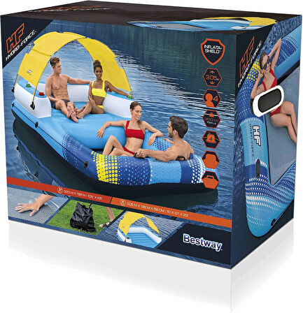 Bestway Hydro–Force Summer Oasis 4 Kişilik Şişirilebilir Ada 3,05 M X 1.86 M X 58 Cm