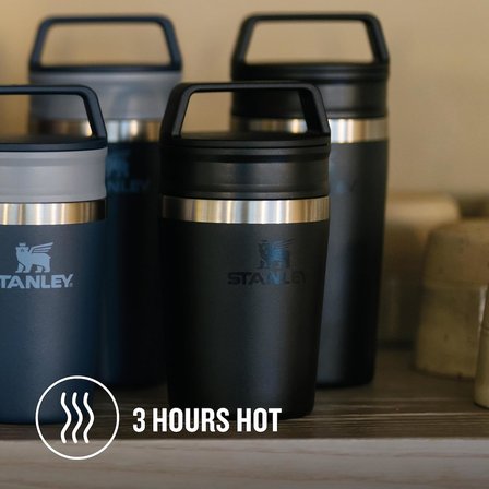 Stanley Cafe To-Go Travel Mug Termos Bardak, Siyah, 0.23 Litre