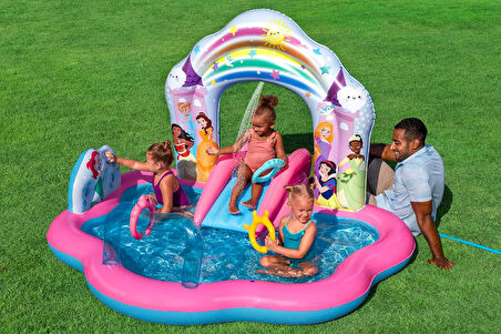 Bestway Disney Princess Enchanted Palace Oyun Merkezi, 7 Ft 3 İnç X 6 Ft 4 İnç X 55 İnç Veya 2,21 M 