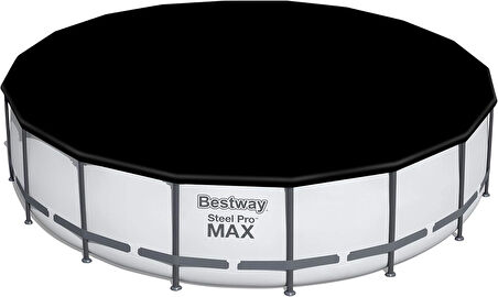 Bestway 5,49M Pvc Havuz Örtüsü 549 Cm Çapındaki Yuvarlak Yer Üstü Havuzlar Için 555 Cm Çap