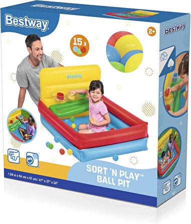 Bestway Sort 'N Play 15 Oyun Topu Ile Top Çukuru Seti