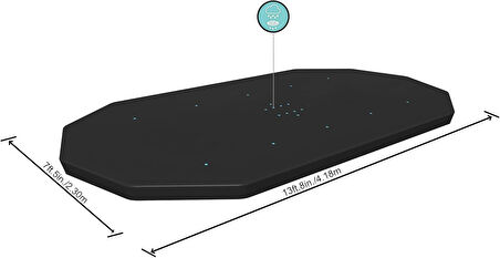 Bestway 14' X 8'2"/4,27M X 2,50M Oval Havuz Örtüsü