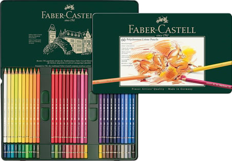 Faber-Castell Polychromos Kuru Boya Kalemi, 60 Renk, Yumuşak Ve Kalıcı Pigmentler, Suya Dayanıklı, K