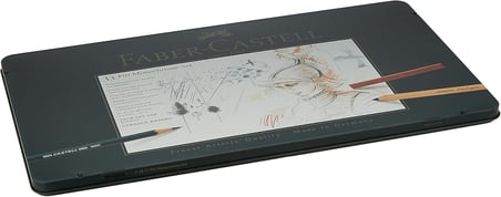 Faber-Castell Pitt Monochrome Çizim Seti, 33 Parça, Siyah Tonlar, Profesyonel Kalite, Yağ İçermeyen 