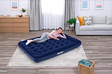 Bestway Queen Şişirilebilir Yatak, Entegre Ayak Pompalı 2,03 M X 1.52 M X 28 Cm