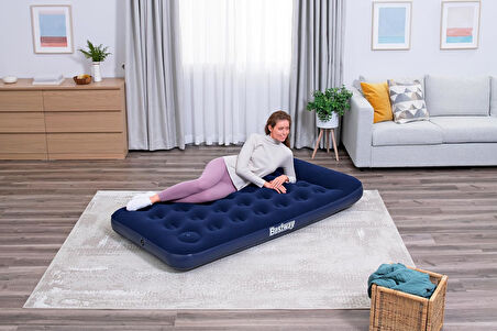 Bestway 1.88 M X 99 Cm X 28 Cm Büyük Şişirilebilir Yatak, Iki Entegre Ayak Pompası Ile