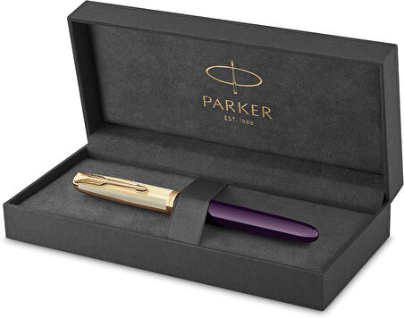 Parker 51 Deluxe Mürdüm Gt, Dolma Kalem, 18K F Uç