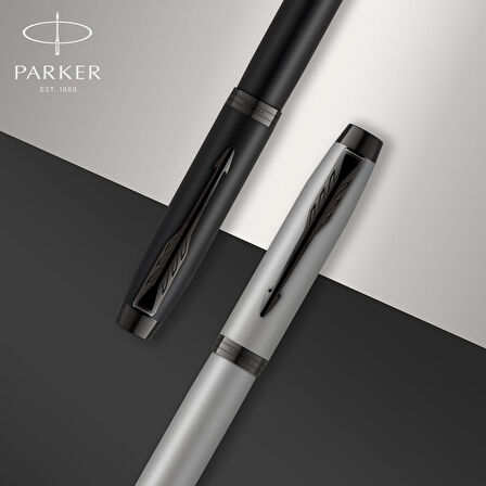 Parker Im Rollerball Kalem | Siyah Pvd Ile Mat Siyah | Siyah Mürekkep Dolgulu İnce Nokta | Hediye Ku