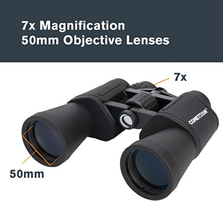 Celestron 71198 7X50 Cometron Dürbün Siyah