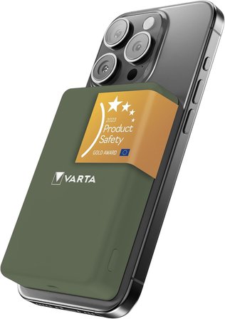 Varta Power Bank 5.000Mah, Powerbank Magnetico, Mag Pro Power On Demand, Caricabatterie Portatile Co