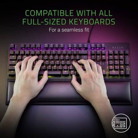 Razer Wrist Rest - Bilek Desteği Ergonomik Suni Deri Klavye Bilek Desteği (Peluş Deri Yastık, Kaymaz
