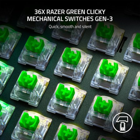 Razer Mekanik Anahtar Paketi - Yeşil Tıklamalı Anahtar (3. Nesil, Oyun Için Optimize Edilmiş, Led Le