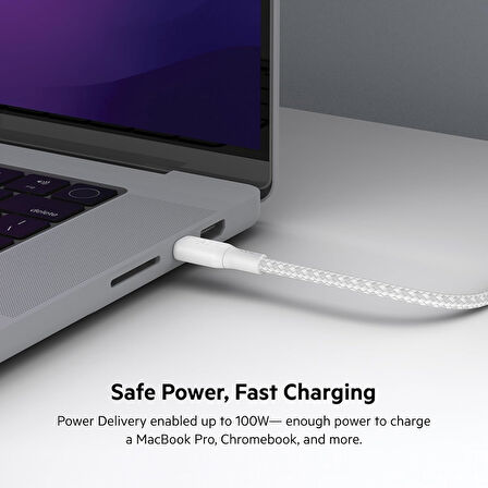 Belkin Usb-C - Usb-C Kablosu, 100 W Güç Dağıtımı Ipad Pro, Macbook, Galaxy Ve Diğer Aygıtlar Için Çi