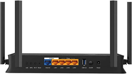 Tp-Link Archer Be230, Be3600 Mbps, Fiber Destekli, 2× 2.5 Gbps Wan/Lan Port + 3× Gbps Port, Vpn Dest