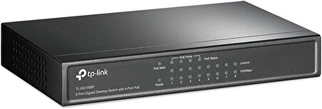 Tp-Link Tl-Sg1008P, 8-Port Gigabit Desktop Switch With 4-Port Poe+