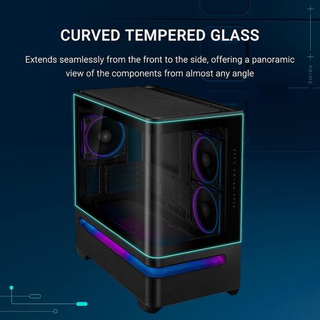 Asus Prime Ap202 Tg Kompakt Matx Uyumlu, Kavi̇sli̇ Cam Paneli̇, 420Mm Gpu Desteği̇ Ve Patentli̇ Alt 