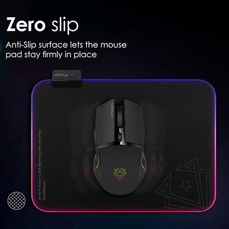 Vertux Swiftpad-L, Oyun Fare Altlığı, Düz Kayma, Mikro Dokulu Kumaş Yüzey Büyük (32,8 X 20 Cm), Diki