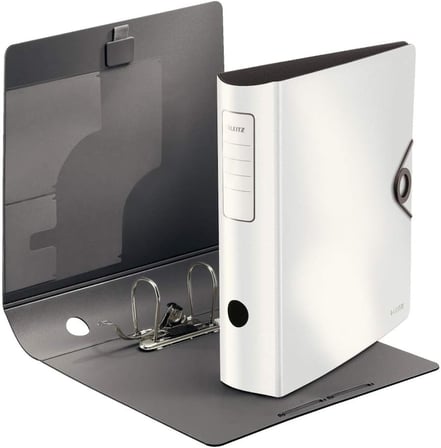 Leitz 180° Active Solid Geniş Klasör, Beyaz, A4, 82 Mm Genişliğinde Yuvarlak Sırt, Elastik Bantlı, H