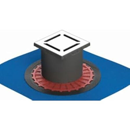 Vitra V-Flow Kare 5607276 Yalıtımlı Duş Kanalı, Alttan Çıkışlı, 15X15 Cm, Dk 100 Kapak, Parlak Krom