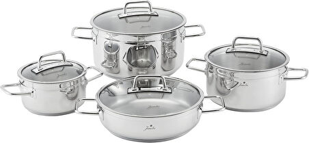 Jumbo Modena 8 Parça Çelik Tencere Seti