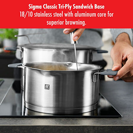 Zwilling Simplify Tencere Seti, 5 Parça, Paslanmaz Çelik