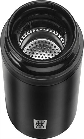 Zwilling Thermo Çay Demlikli Matara, Paslanmaz Çelik, Siyah, 420 Ml 3Lü Paket