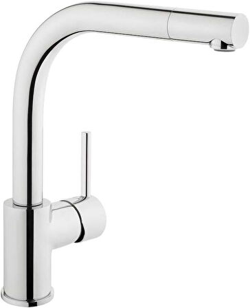 Artema Pure Eviye Bataryası A42136, Krom, 360° Dönebilen, Silikon Perlatörlü, Su Tasarruflu, Sağ/Sol