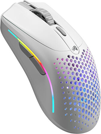 Glorious Model O 2 Mini Kablosuz Beyaz Oyuncu Faresi: 57 Gram, 210 Saate Kadar Pil Ömrü, Çifte Kablo