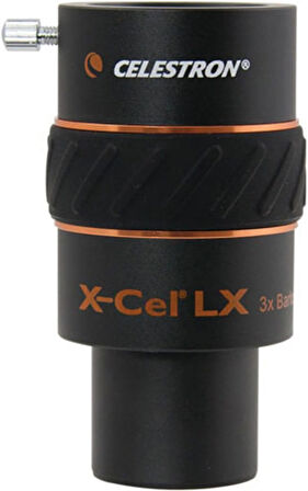 Celestron 93428 1,25 Inç X-Cel Lx 3X Barlow Lens, Siyah