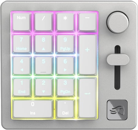 Glorious Gmmk Kablosuz Numpad - Fox Switches, Gri/Beyaz