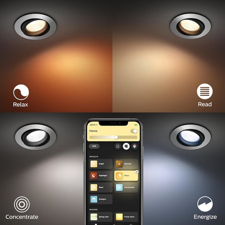 Philips Hue Centura Akıllı Gömme Spot 1X4.2W (Alüminyum)