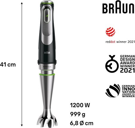 Braun Multiquick 9 Mq 9187Xli El Mikseri – Active Powerdrive Teknolojili Püre Çubuğu Ve Parçalama, D