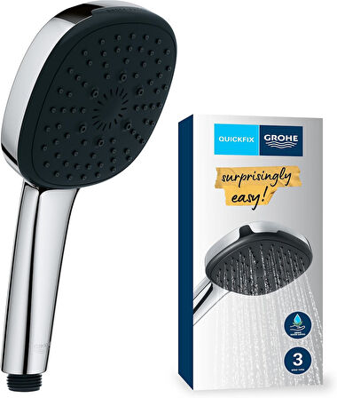 Grohe Vitalio Comfort 110 El Duşu, 3 Akışlı (Masaj, Yağmur & Jet), Smartswitch, 110Mm Kare Duş Başlı