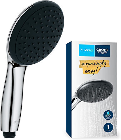 Grohe Vitalio Start 110 El Duşu, 1 Akışlı Yağmur Duşu, 110Mm Yuvarlak Duş Başlığı, Kireç Önleyici Si