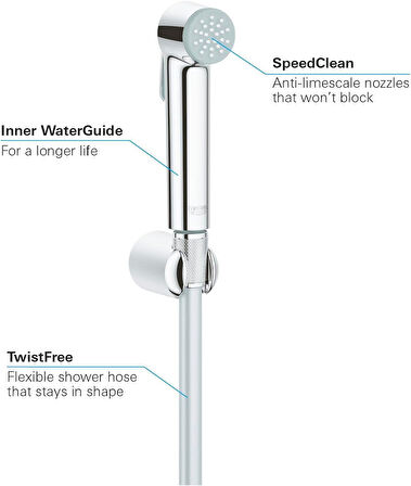 Grohe Vitalio Taharet Sprey 30 Seti, Bide, Shattaf, Krom, 26175001