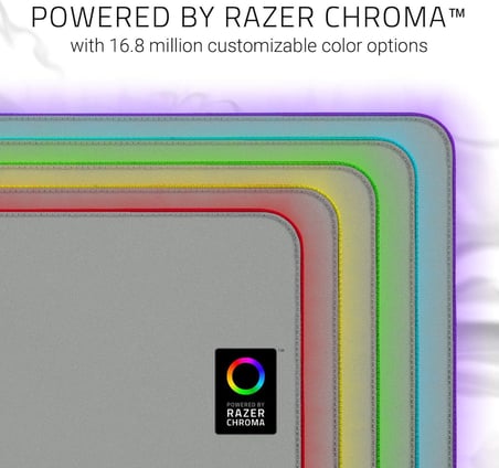Razer Goliathus Extended Chroma Mercury - Rgb Aydınlatmalı Büyük Yumuşak Xxl Oyun Faresi Matı, Beyaz