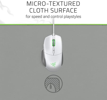 Razer Goliathus Extended Chroma Mercury - Rgb Aydınlatmalı Büyük Yumuşak Xxl Oyun Faresi Matı, Beyaz