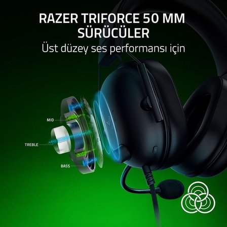 Razer Blackshark V2 X (Xbox) - Xbox S|X Konsolu Için Kablolu E-Spor Kulaklık (250G, Kardioid Mikrofo
