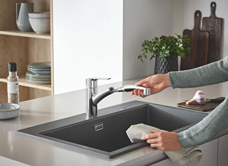 Grohe Start Spiralli Eviye Bataryası | 90˚ Dönüş Açısı | Krom | 30531001