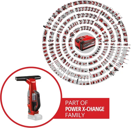 Einhell Akülü Cam Temizleme Makinesi Brillianto Power X-Change (18V, 28 Cm Emici Başlık, Iz Bırakmad