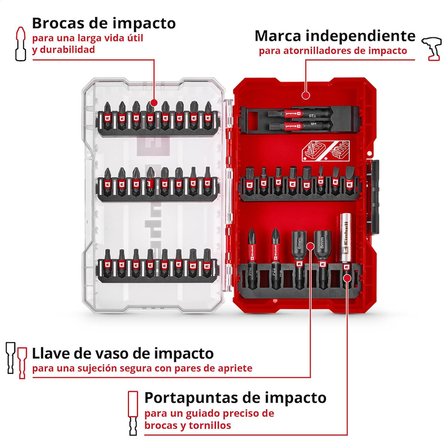 Einhell Orijinal M-Case 39-Parça Darbeye Dayanıklı Uç Seti (25 Mm Uçlar, 50 Mm Uçlar, Altıgen Lokmal