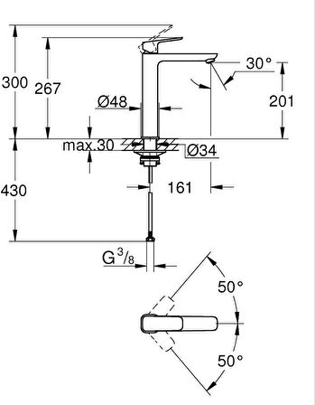 Grohe Lavabo Bataryası Cubeo Xl-Boyut Krom – 1017290000