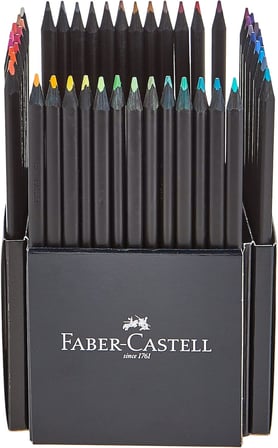 Faber-Castell 116450 - Renkli Kalemler Blackwood, Black Edition, 50'Li Kutu, Parlak Renkler, Yumuşak