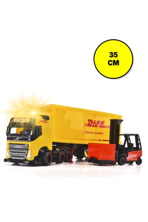 Dickie Sesli ve Işıklı DHL 35 cm Kargo Kamyon ve Forklift