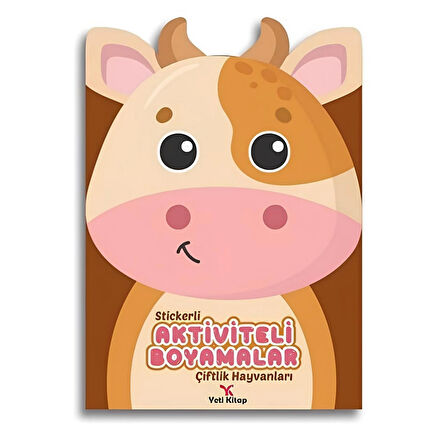 Stickerli Aktivite ve Boyamalar - Çiftlik Hayvanları Eğitici Çocuk Kitabı